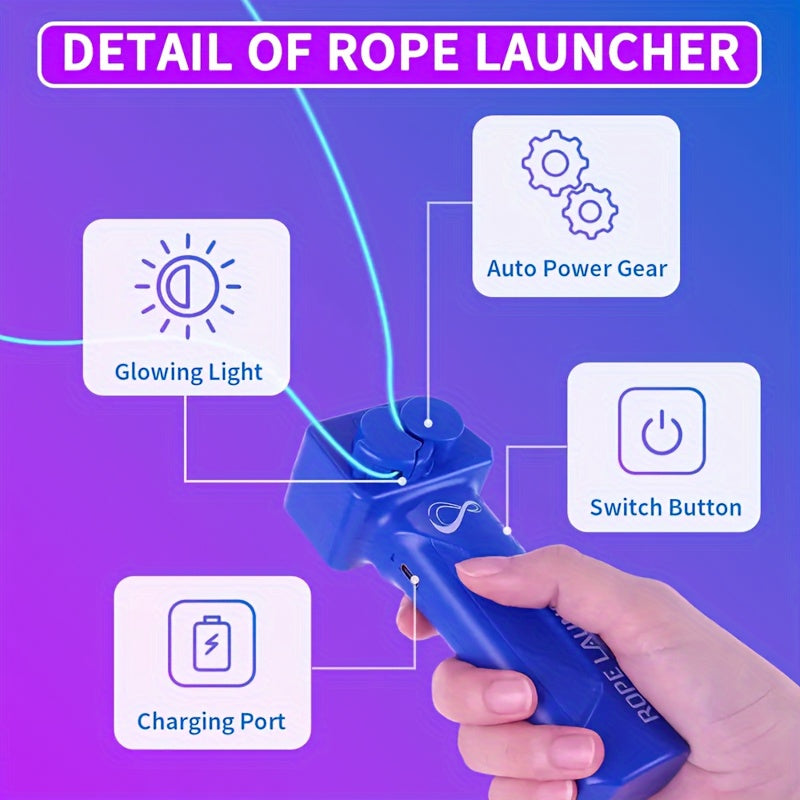 Glow-in-the-dark Rope Launch Toys - Hand-held Rope Launchers, Loop Fingertip Toys, Fun Party Gifts And Novelty Gifts For Halloween Christmas Gifts