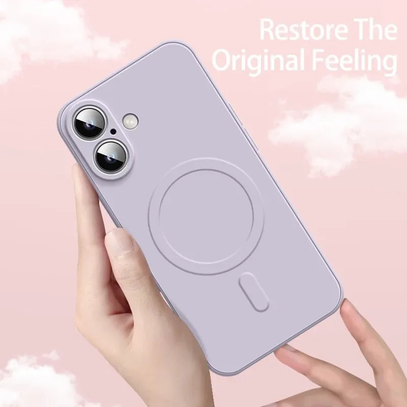 Original Liquid Silicone Magnetic Case For iPhone 16 15 14 Plus 13 12 Mini 11 Pro XS Max For Magsafe Wireless Charge Soft Cover